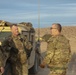 Lt. Gen. Robert &quot;Pat&quot; White, commanding general of III Corps, discusses unit readiness and mission capabilities with Col. Thomas Smith during National Training Center Rotation (22-04)