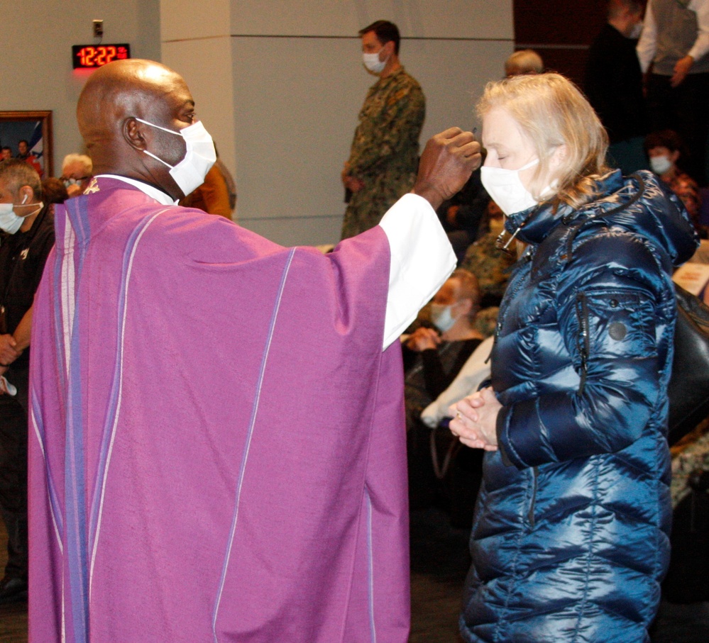 Archbishop of the Military Services Conducts Ash Wednesday Mass at WRNMMC