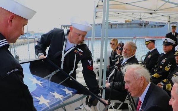 USS STETHEM (DDG 63) Hosts Patricia Stethem Memorial