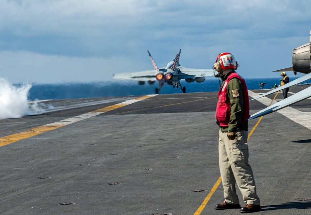 The Harry S. Truman Carrier Strike Group is on a scheduled deployment in the U.S. Sixth Fleet area of operations in support of naval operations to maintain maritime stability and security.