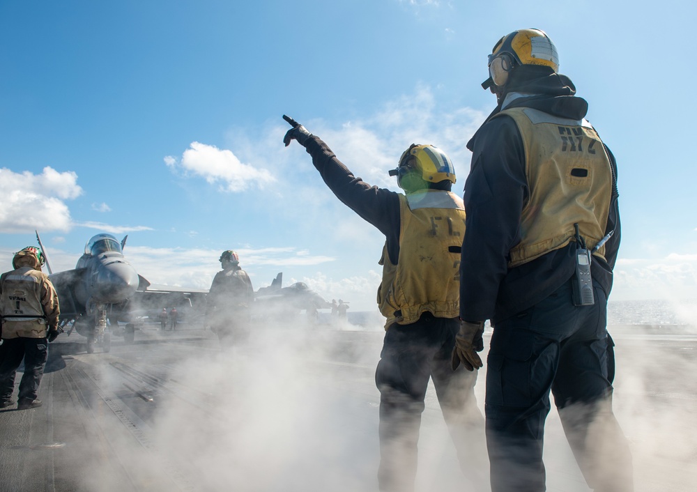 The Harry S. Truman Carrier Strike Group is on a scheduled deployment in the U.S. Sixth Fleet area of operations in support of naval operations to maintain maritime stability and security.