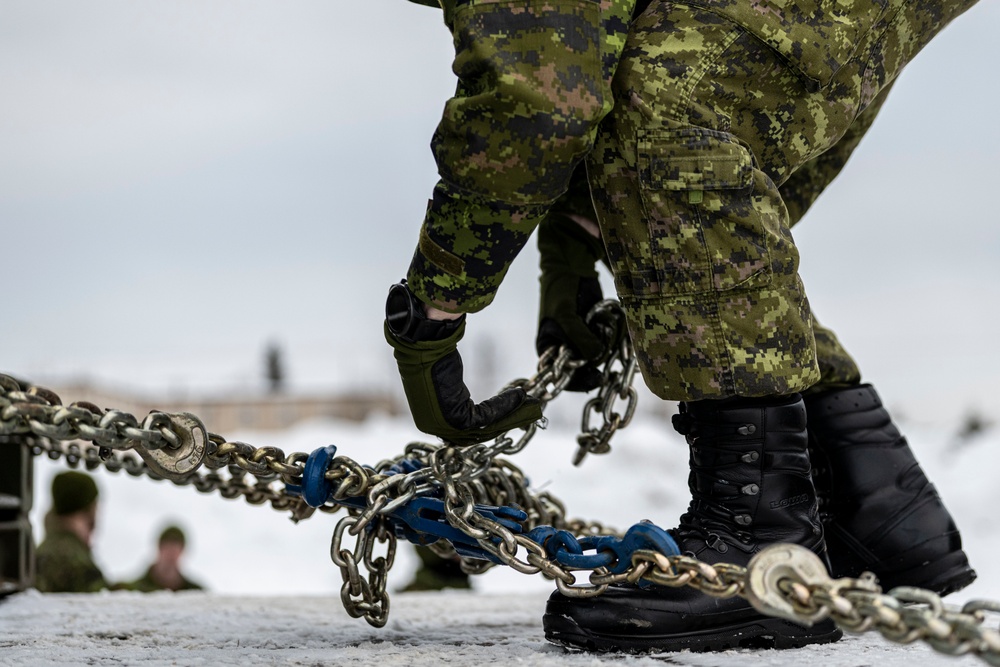 Canadian forces prep equipment for AE22