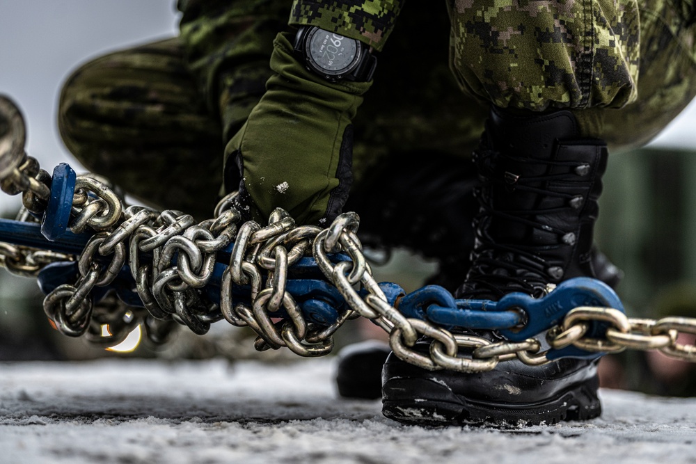 Canadian forces prep equipment for AE22