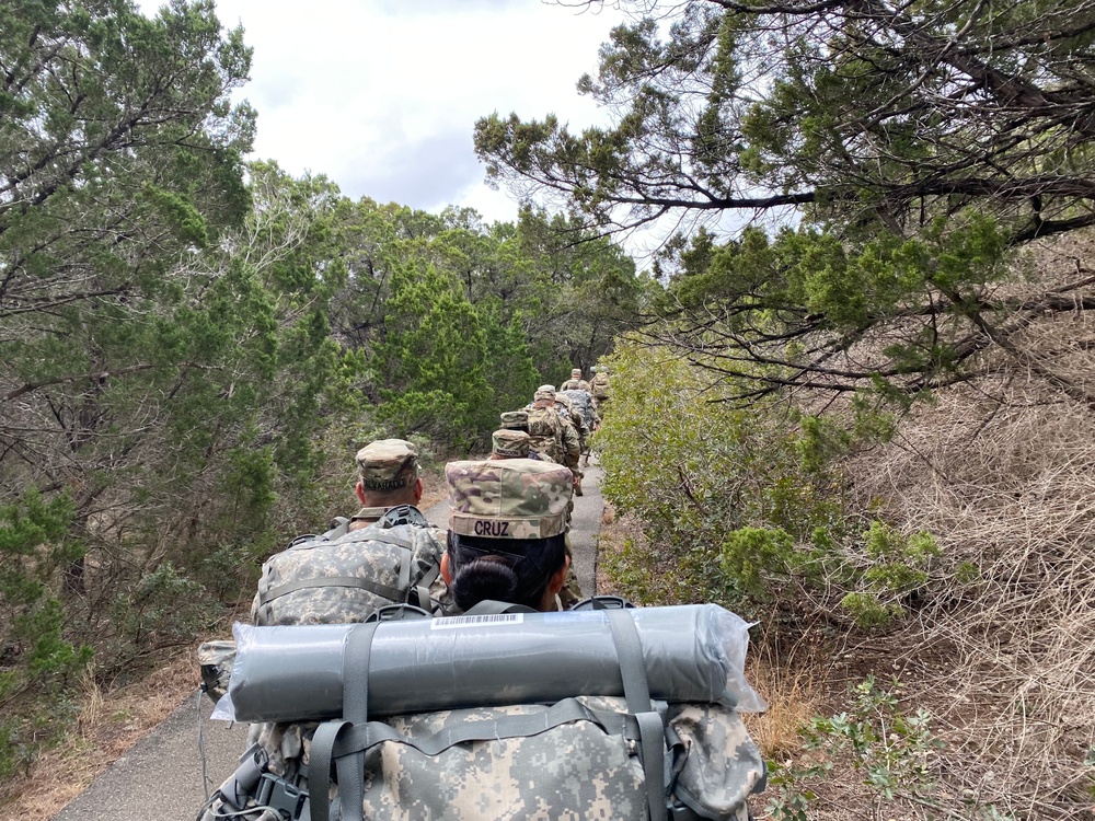 Soldiers Participate in Ruck March