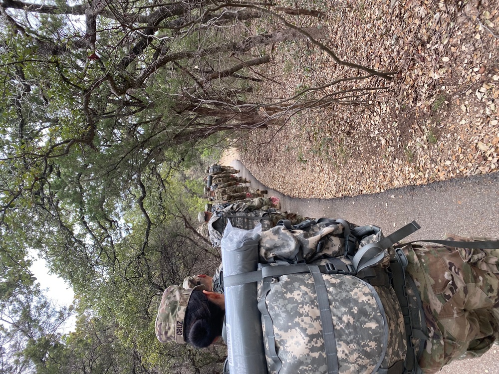 Soldiers Participate in a Ruck March
