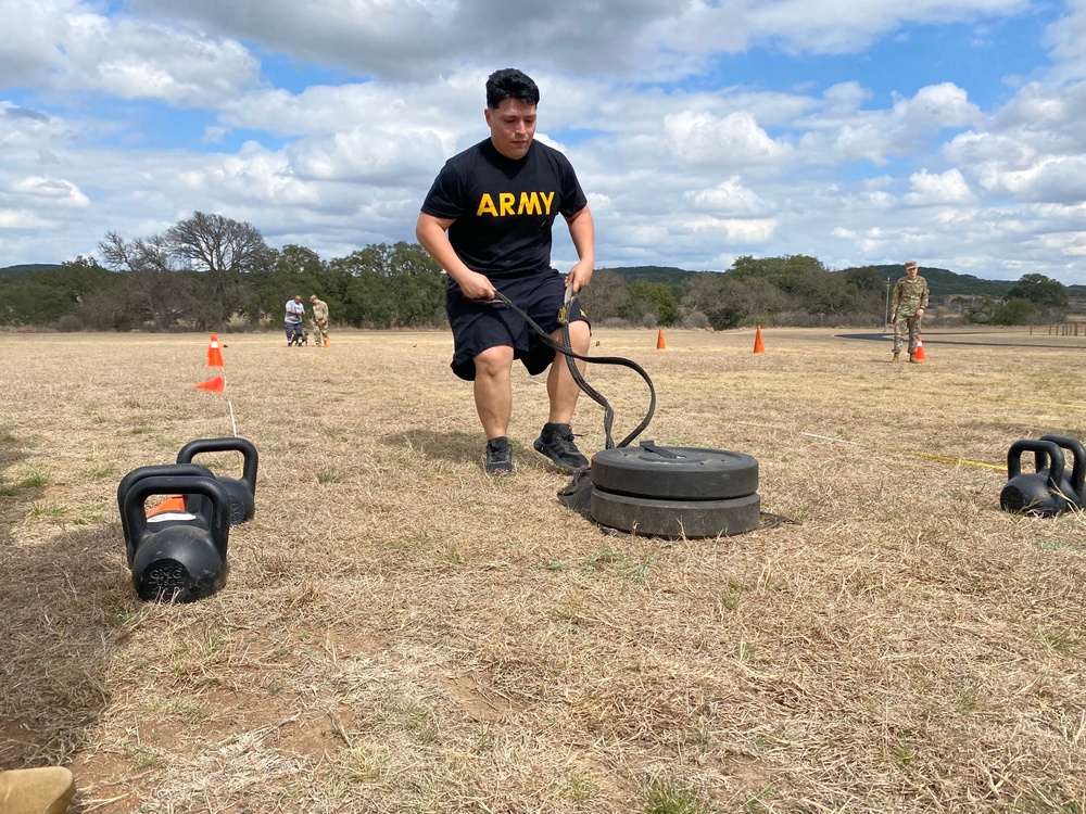 Soldiers from the 273rd ICW Practice for the ACFT