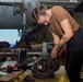 Abraham Lincoln Sailors conduct aircraft maintenance