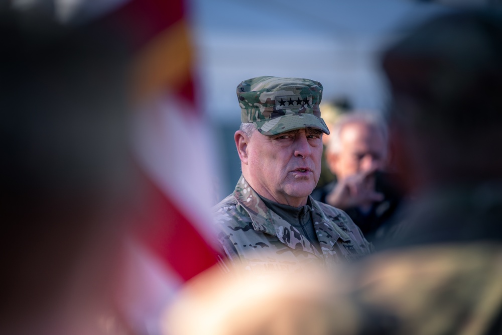 10th AAMDC air defenders meet Gen. Milley in Latvia during Saber Strike
