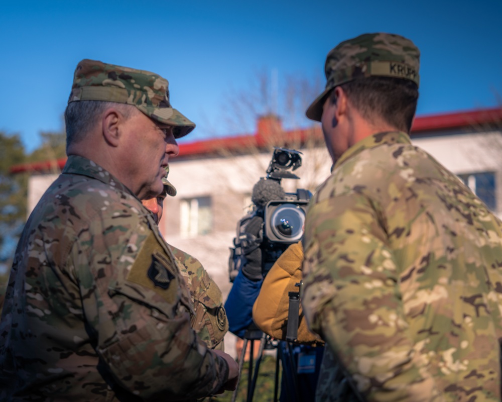 10th AAMDC air defenders meet Gen. Milley in Latvia during Saber Strike