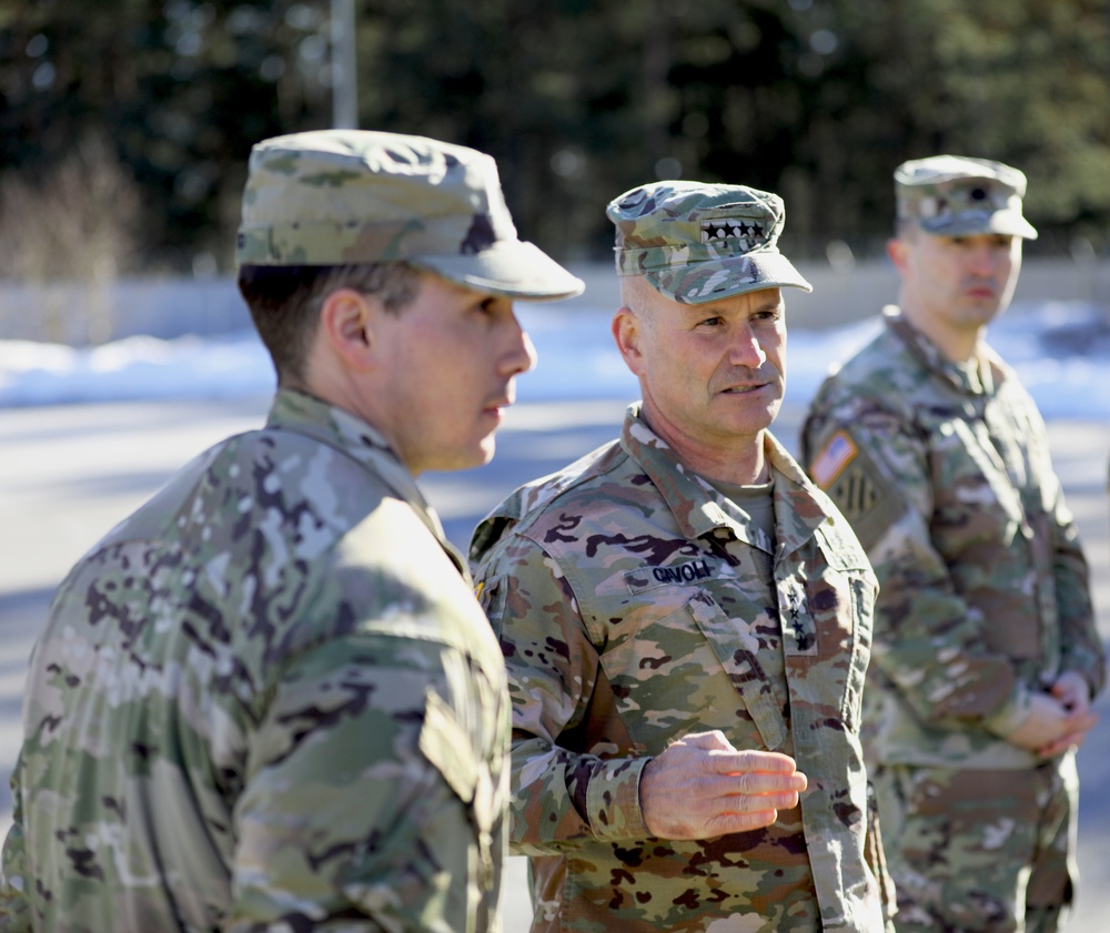 Chairman of the Joint Chiefs of Staff, Gen. Mark A. Milley visits troops in Latvia.