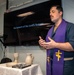 Chaplain Lt. Jim Pulizzi, from Chesapeake, Va., hosts an Ash Wednesday service