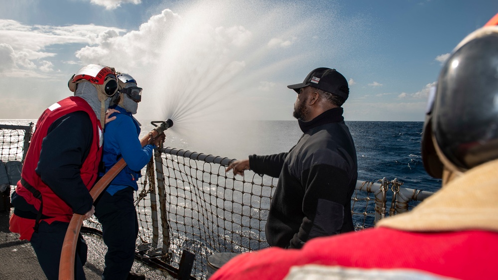 Mitscher is currently deployed with the Harry S. Truman Carrier Strike Group in the U.S. Sixth Fleet area of operations.