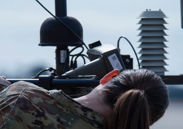 4th OSS Airmen predict weather forecasts.