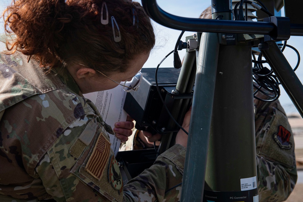 4th OSS Airmen predict weather forecasts.