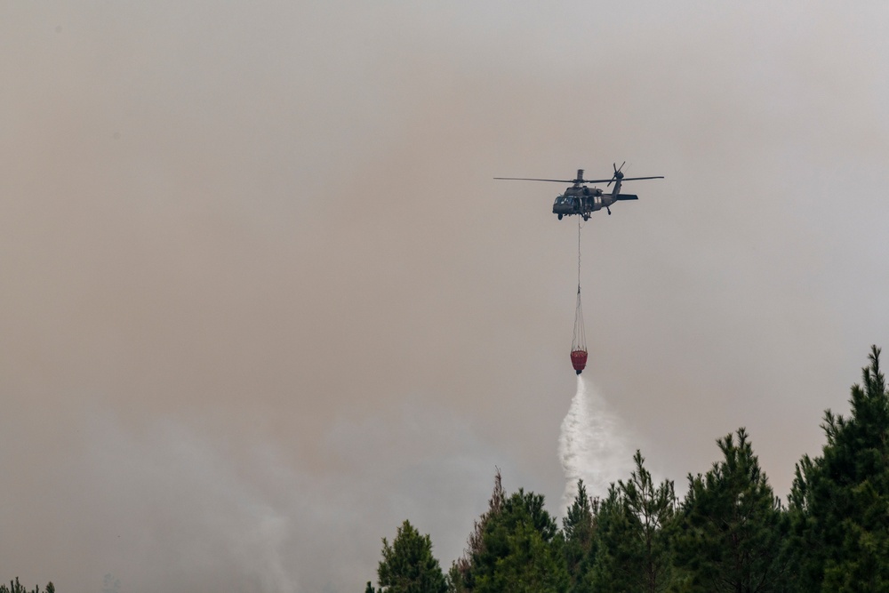 Florida National Guard helicopters attack wildfires