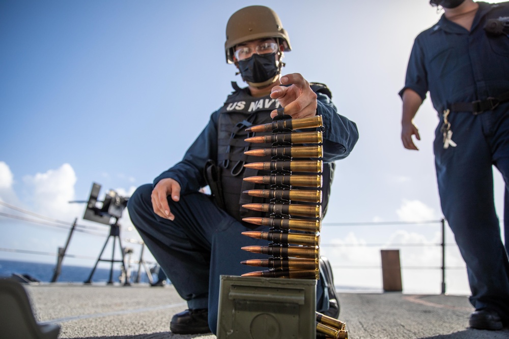 USS Milwaukee Conducts Gun Shoot
