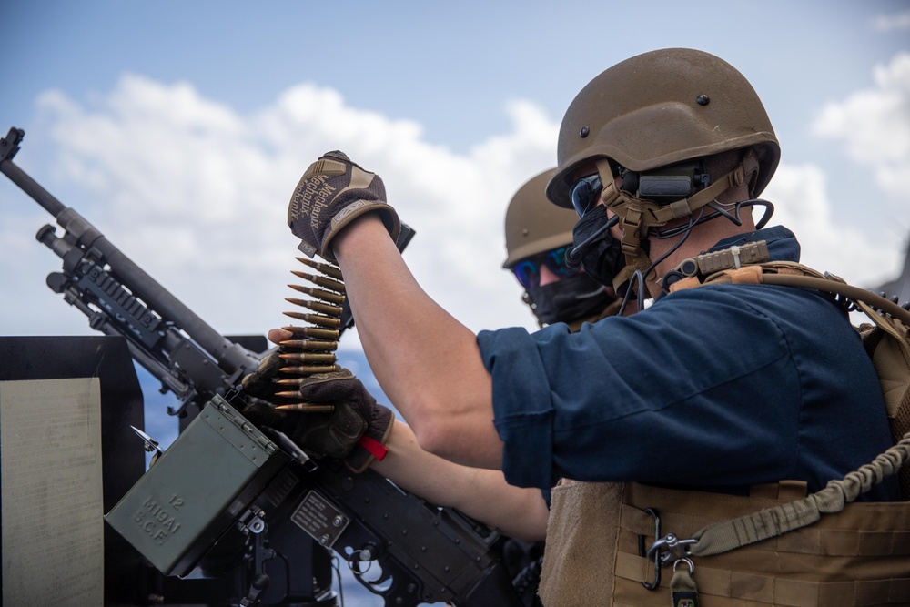 USS Milwaukee Conducts Gun Shoot