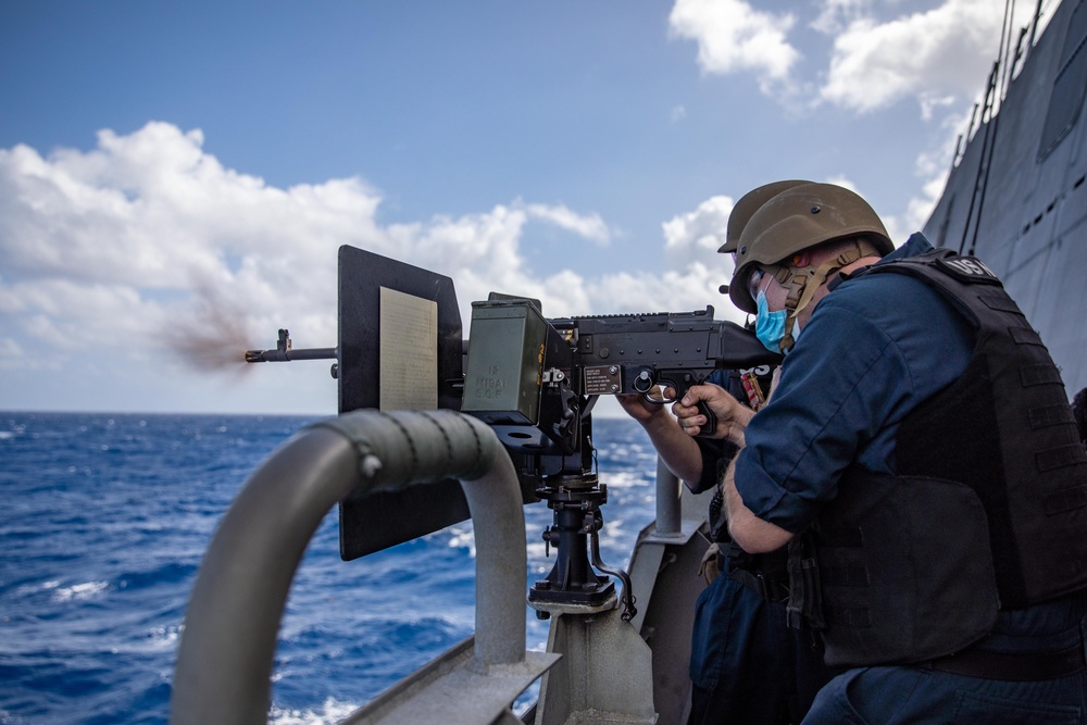 USS Milwaukee Conducts Gun Shoot