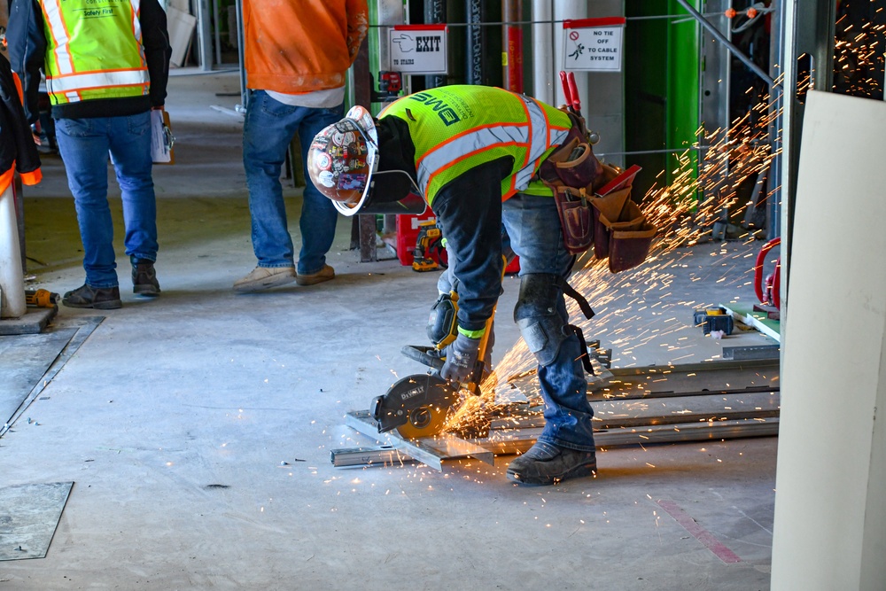 Stockton VA Curtain Wall Installation February 2022