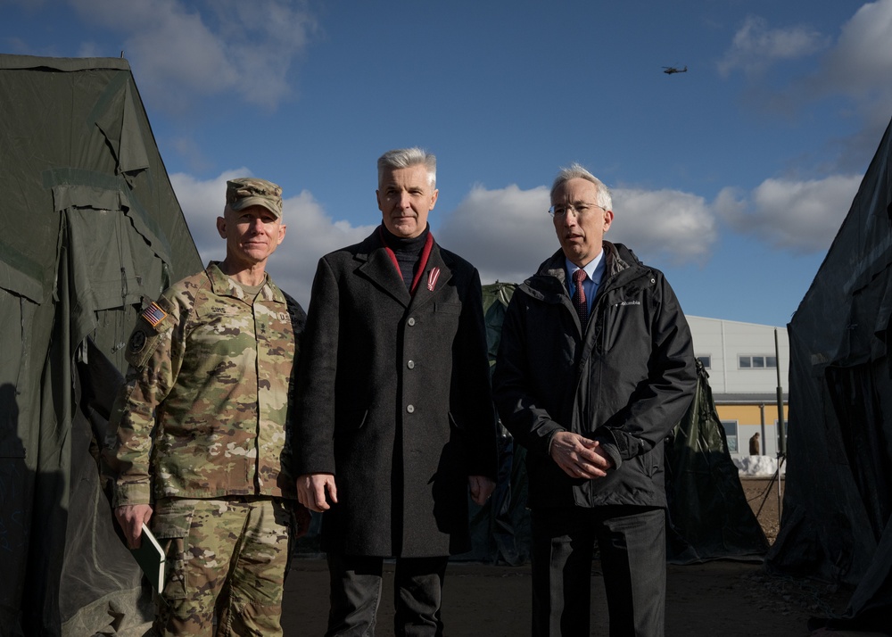 Latvian leadership visits U.S. Soldiers at Lielvārde Air Base