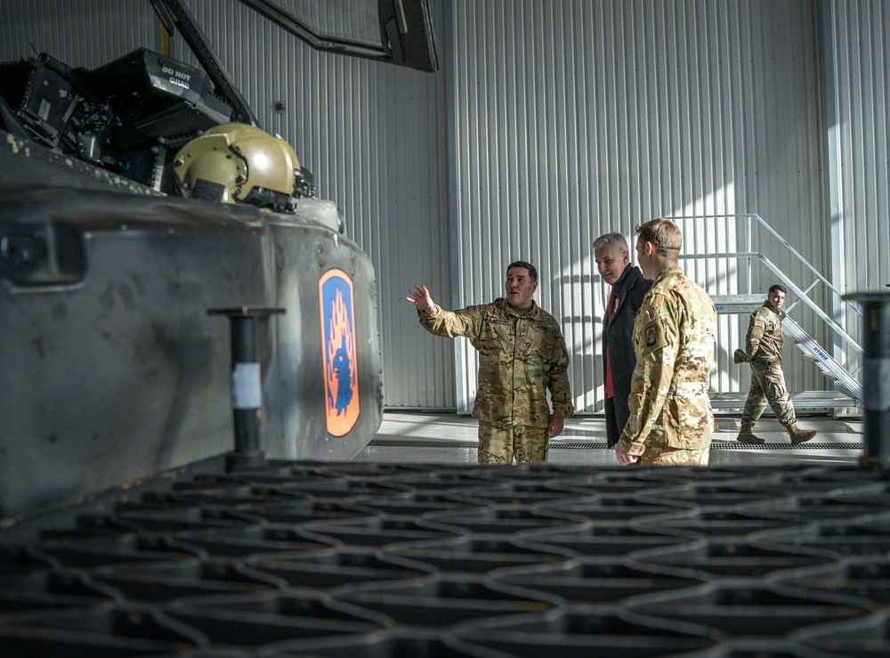 Latvian leadership visits U.S. Soldiers at Lielvārde Air Base