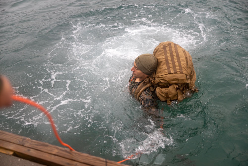 U.S. Marines Participate in Cold Water Emersion Training