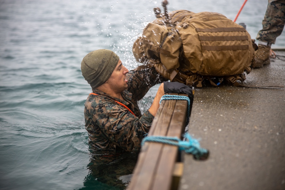 U.S. Marines Participate in Cold Water Emersion Training