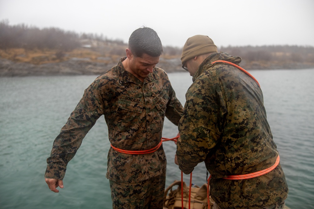 U.S. Marines Participate in Cold Water Emersion Training