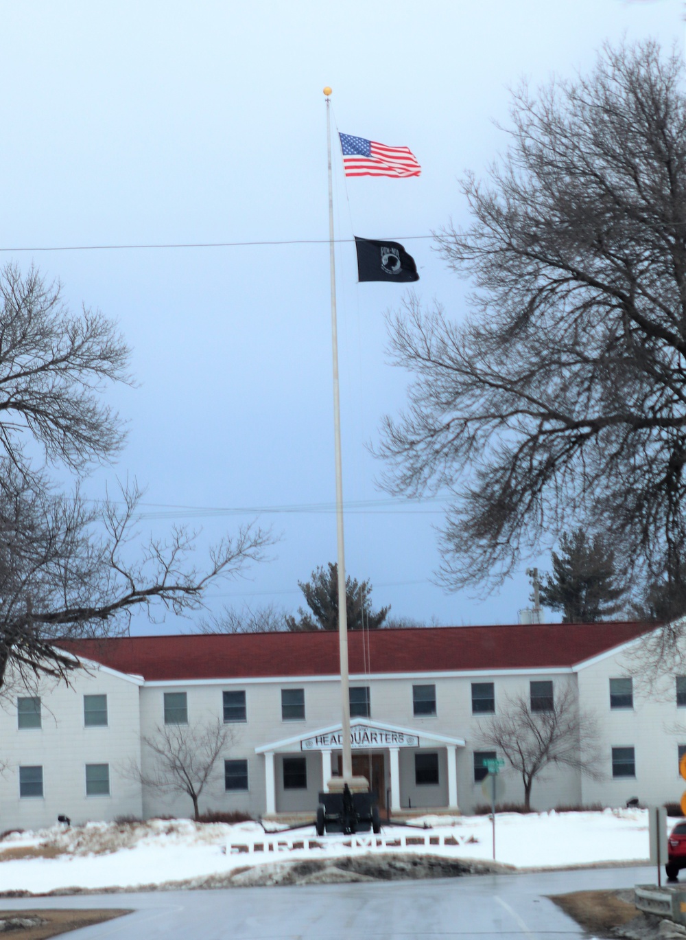 American Flag and Fort McCoy