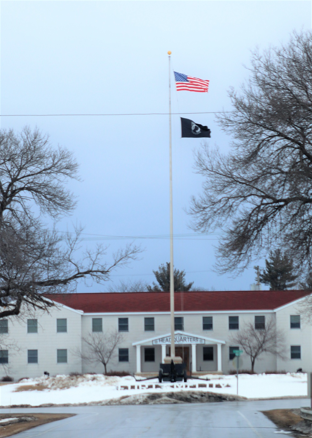 American Flag and Fort McCoy