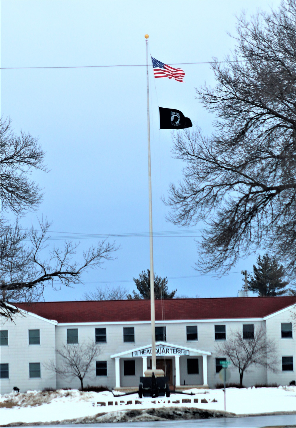 American Flag and Fort McCoy