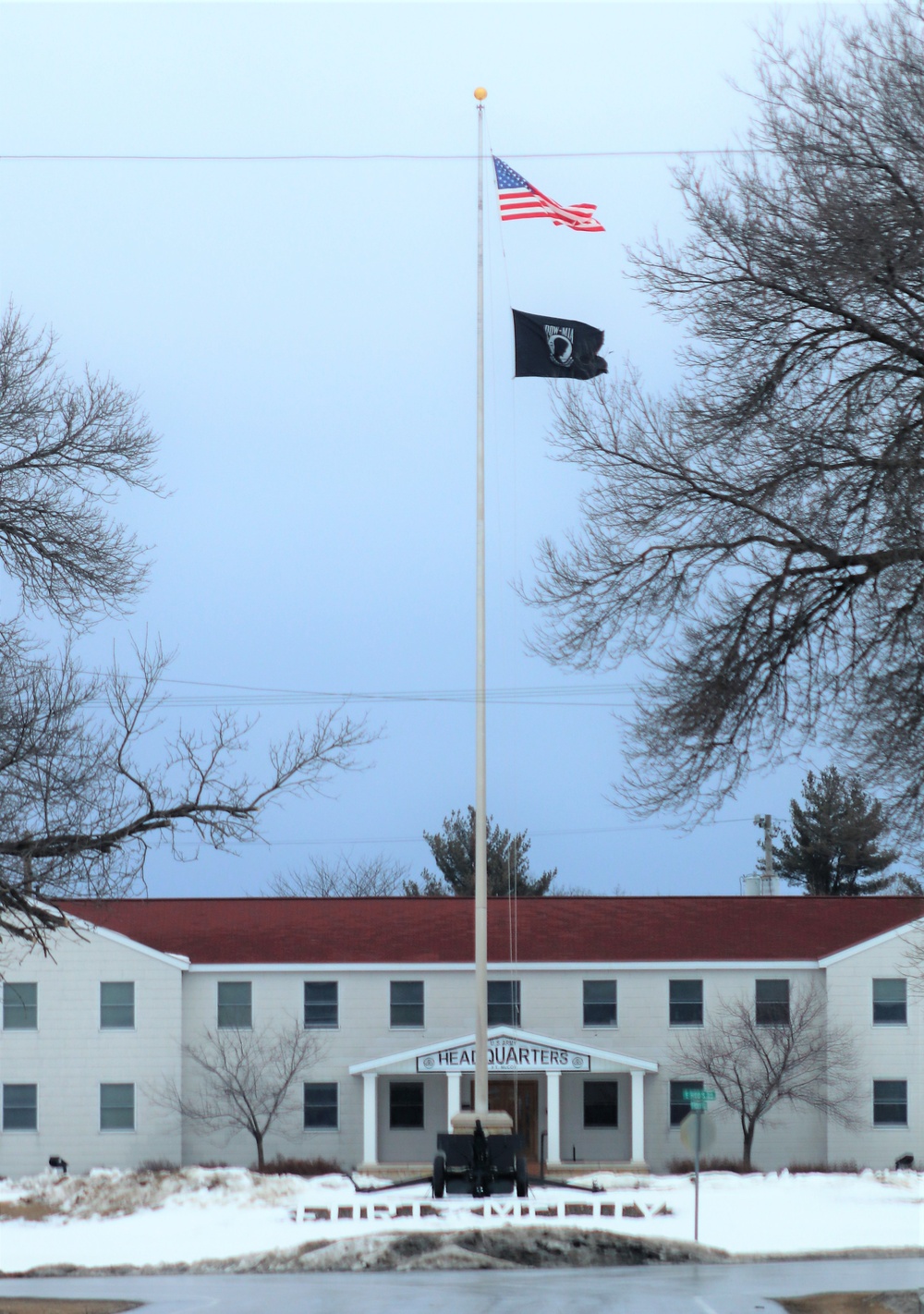 American Flag and Fort McCoy