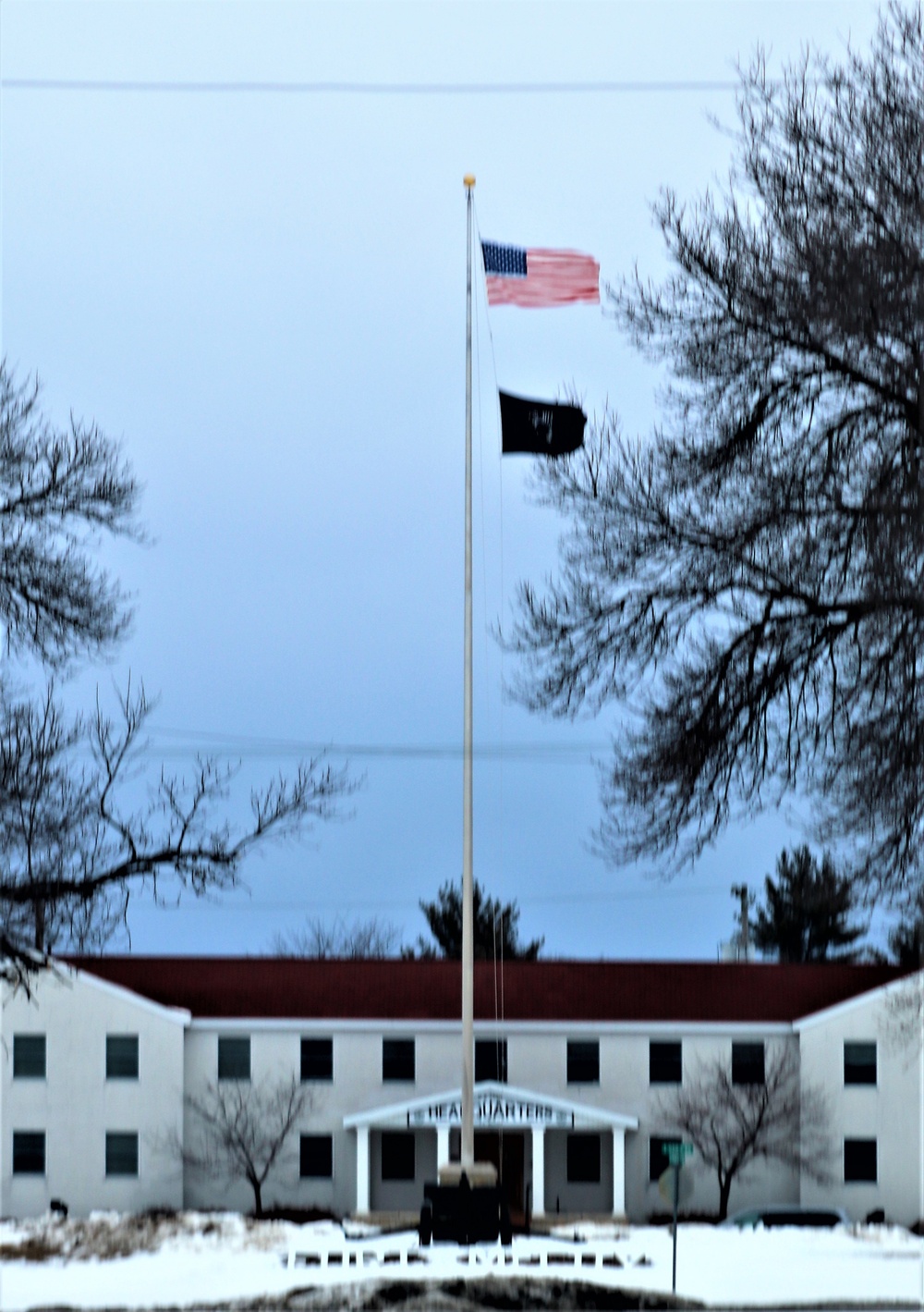 American Flag and Fort McCoy