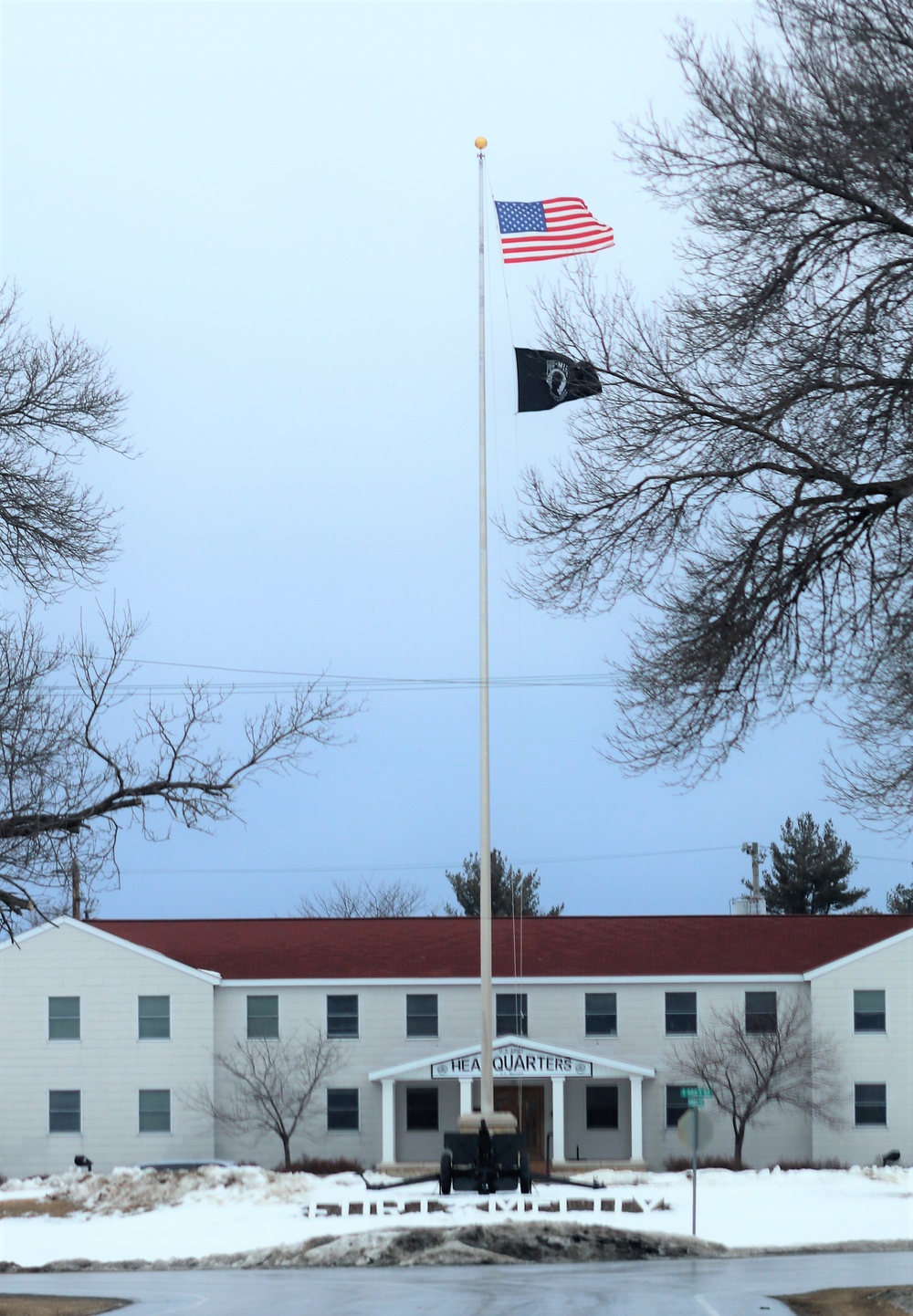 American Flag and Fort McCoy