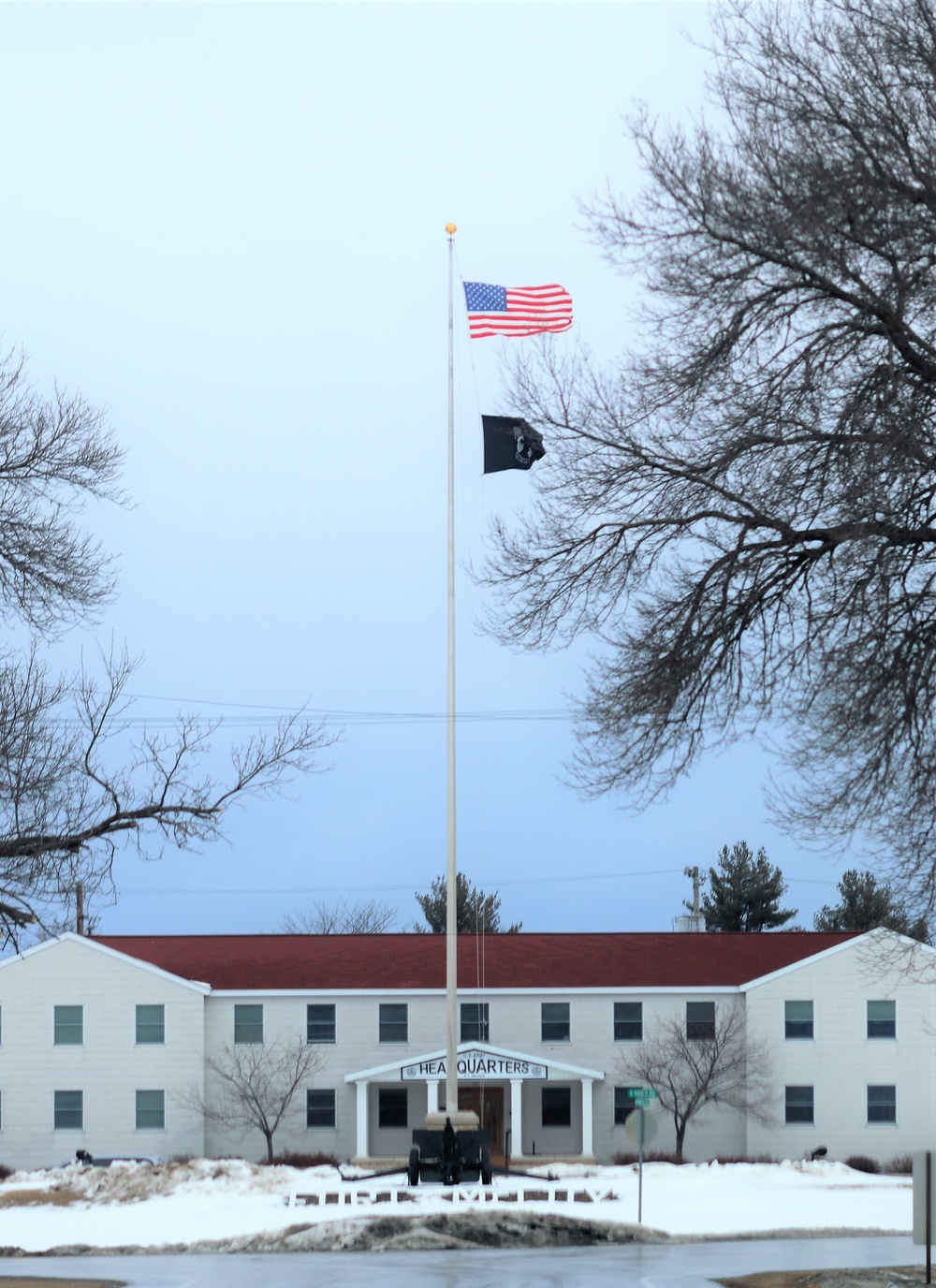 American Flag and Fort McCoy