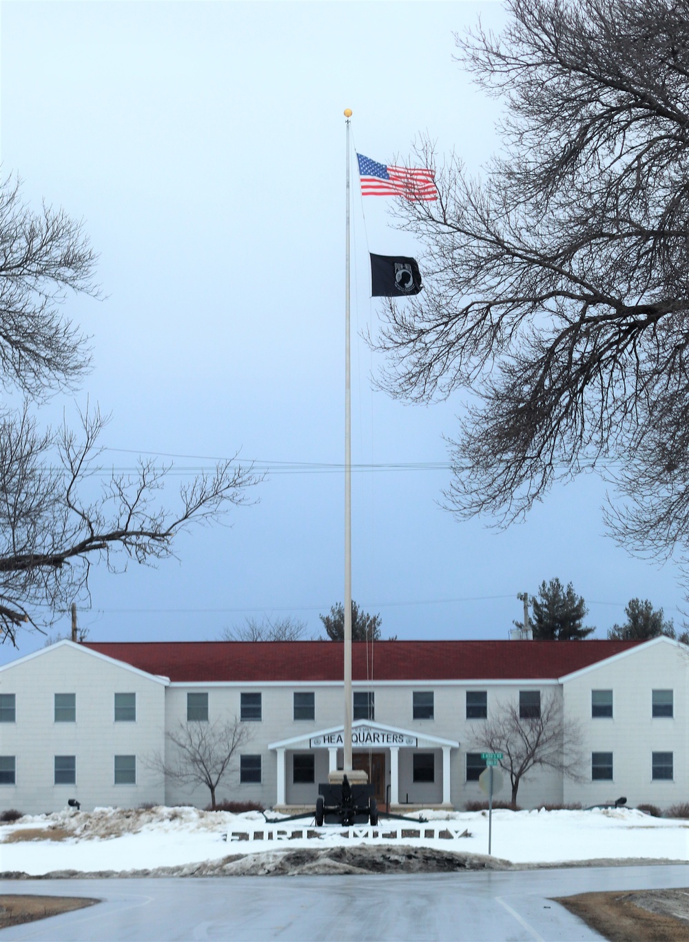 American Flag and Fort McCoy