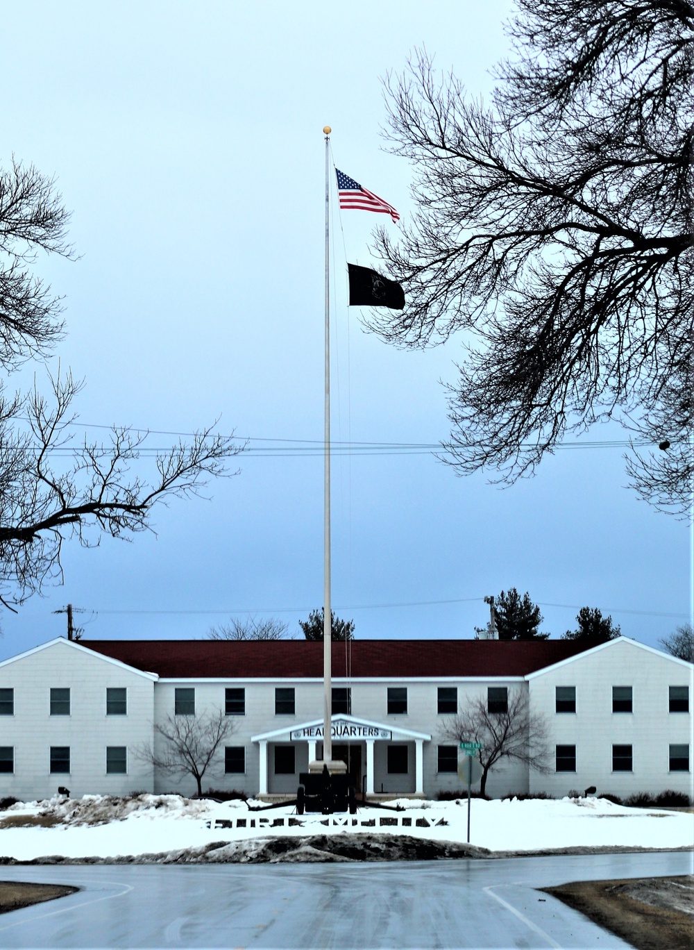 American Flag and Fort McCoy