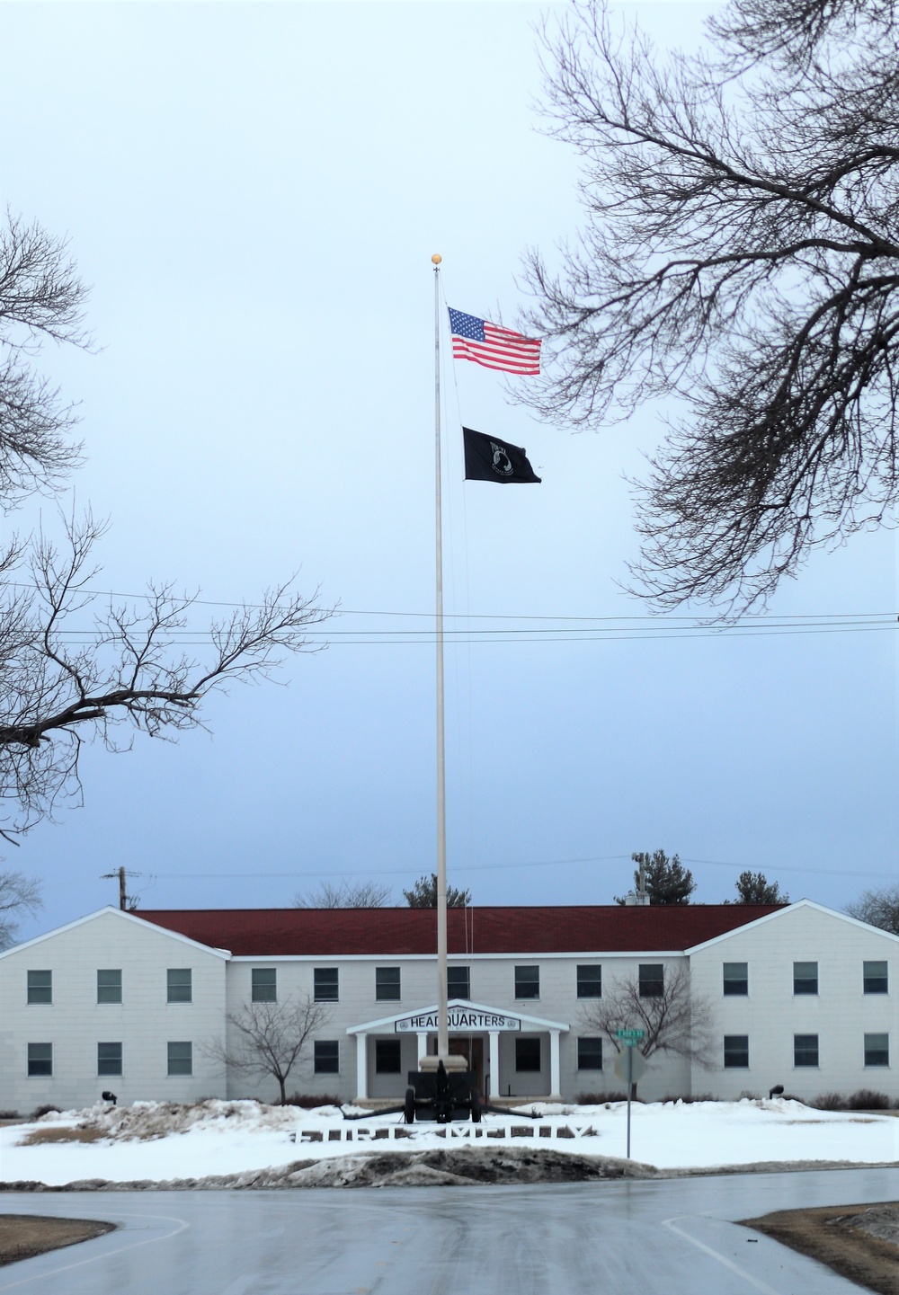 American Flag and Fort McCoy