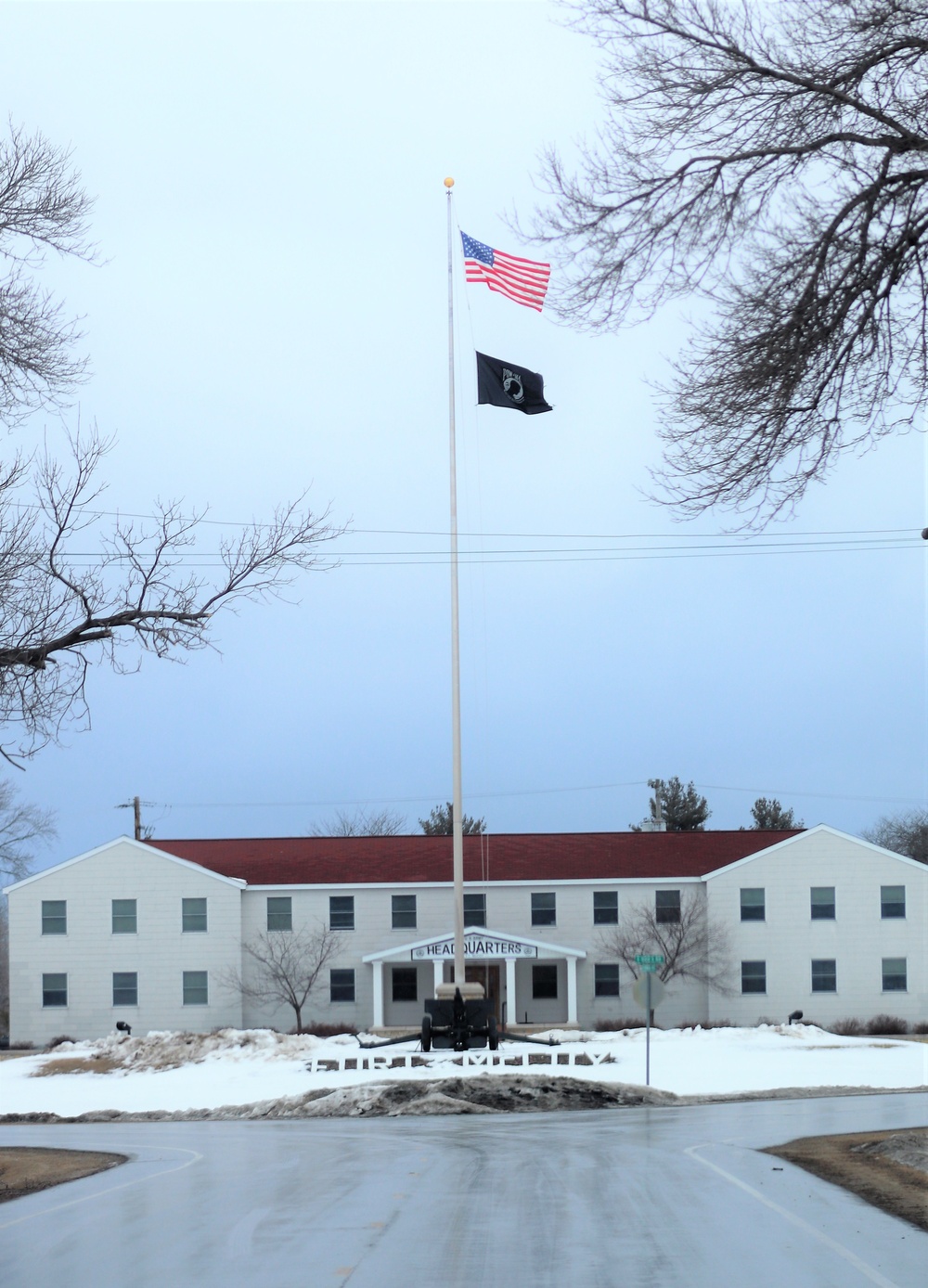 American Flag and Fort McCoy