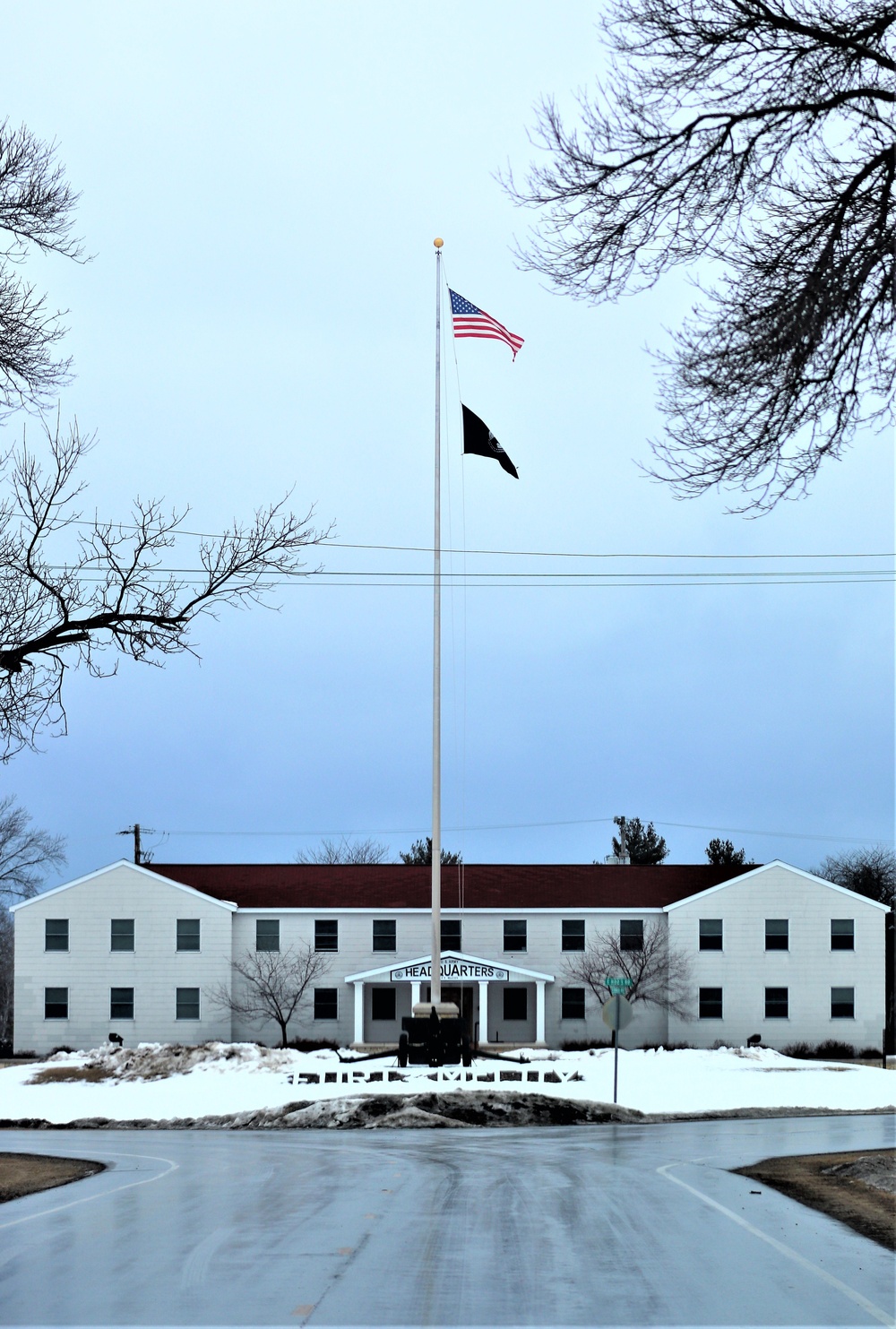 American Flag and Fort McCoy