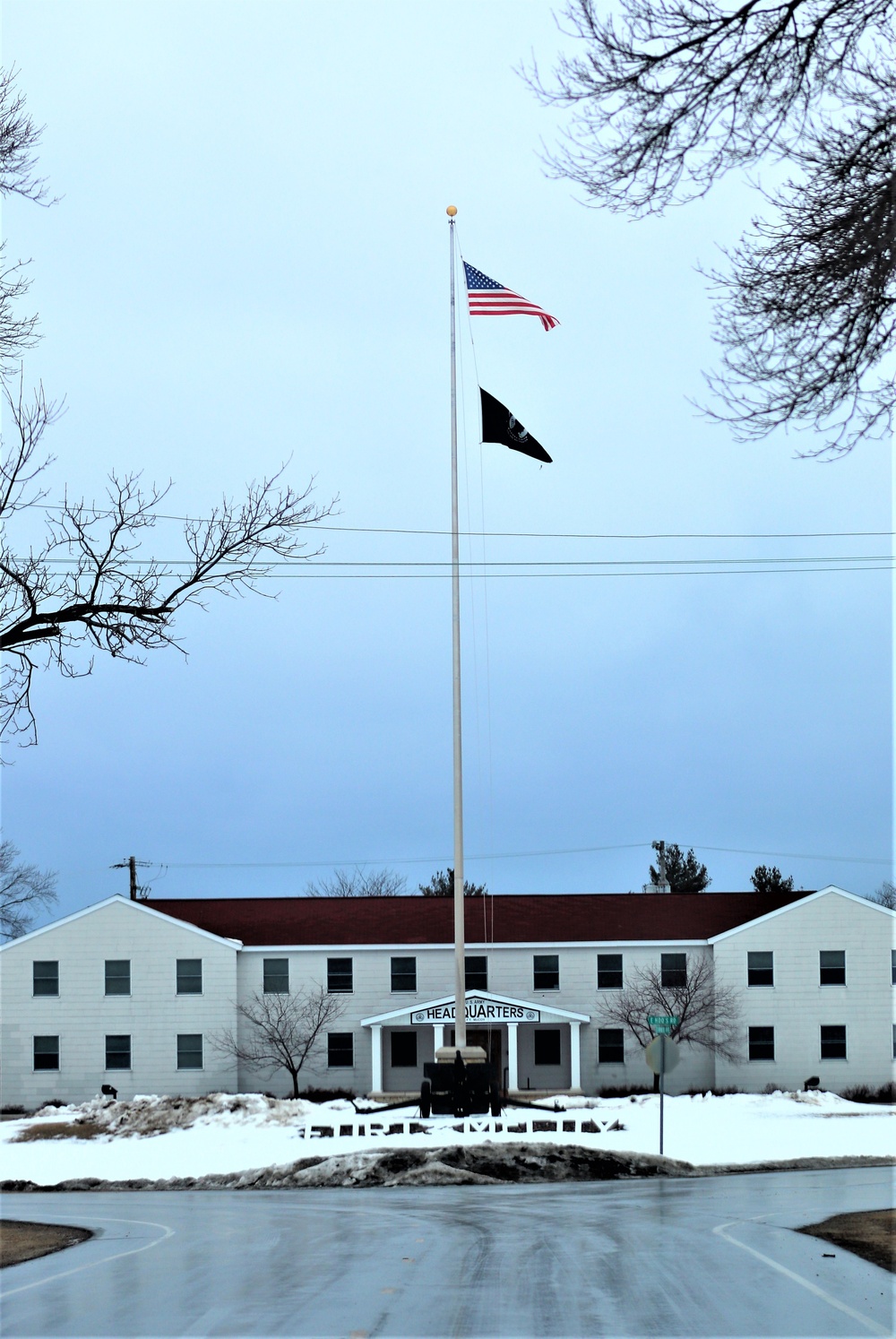 American Flag and Fort McCoy