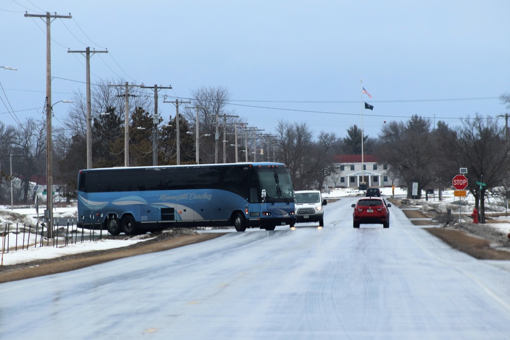 Bus operations for Operation Allies Welcome at Fort McCoy