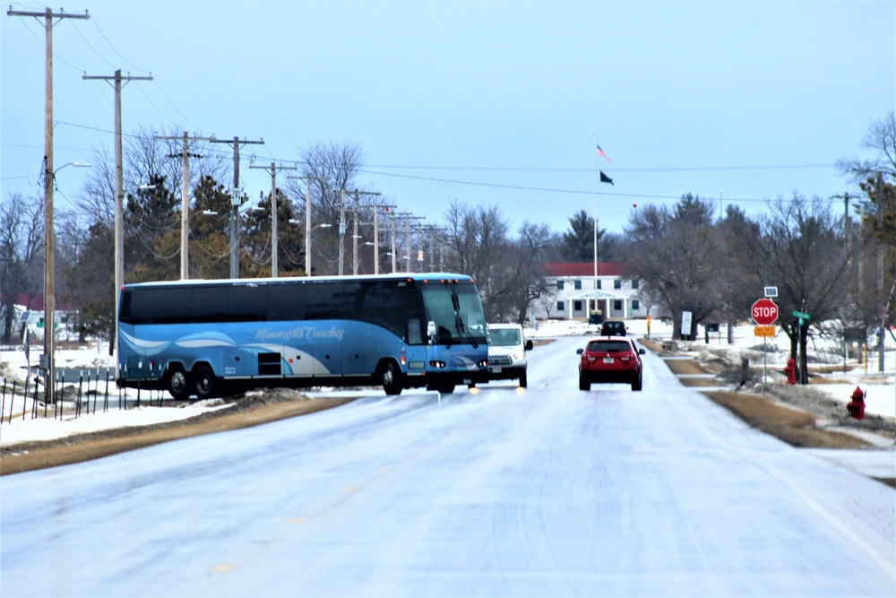 Bus operations for Operation Allies Welcome at Fort McCoy