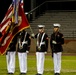Marines with the Battle Color Detachment perform for Kofa High School