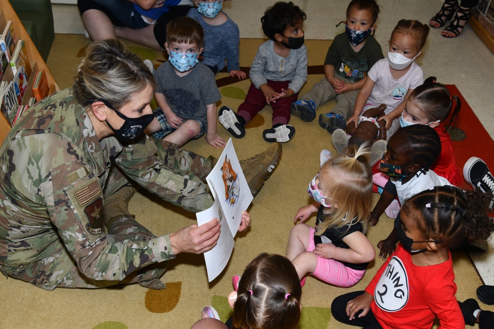 JBSA leaders visit, encourage children during Read Across America