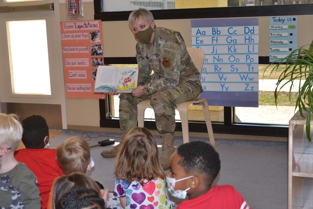 JBSA leaders visit, encourage children during Read Across America
