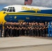 Marines with the Battle Color Detachment catch a flight with the U.S. Navy Blue Angels