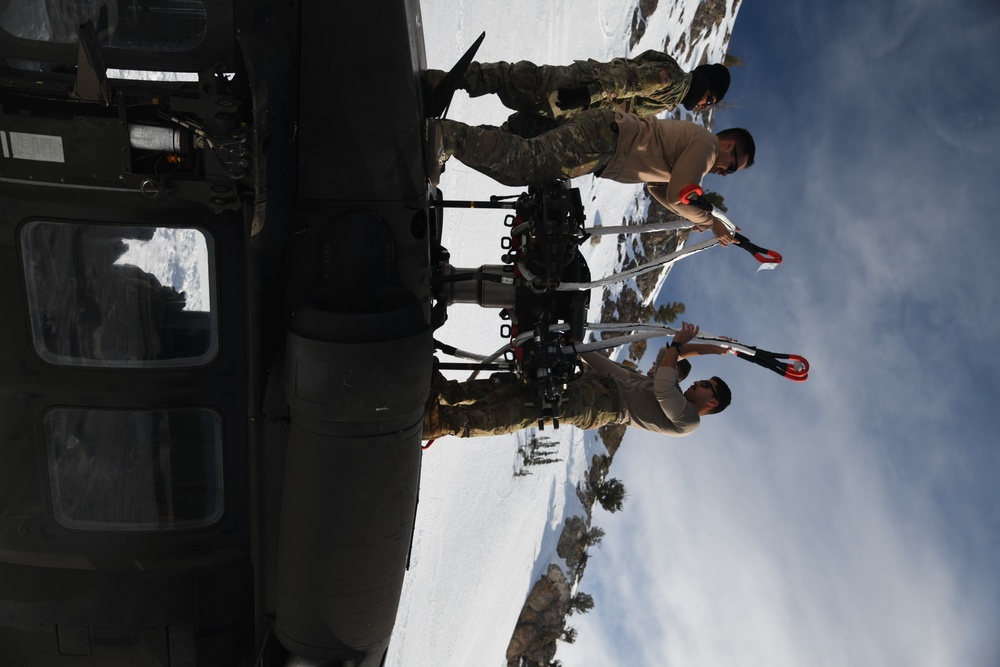 Soldiers prep UH-60s for sling load