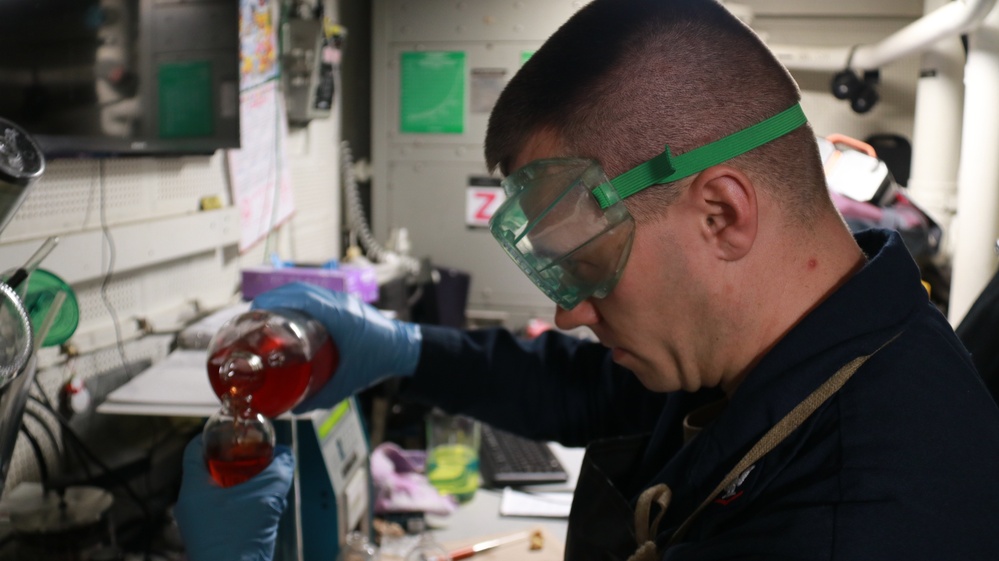 Fuel Testing During Replenishment At Sea