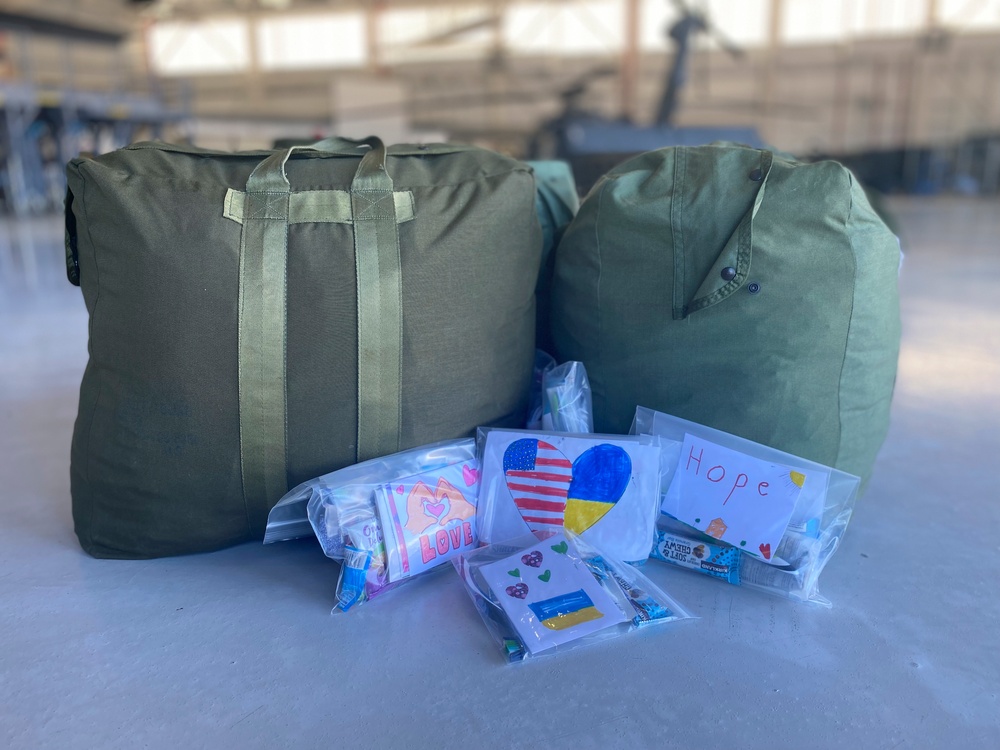 129th Rescue Wing provide care package to Ukraine
